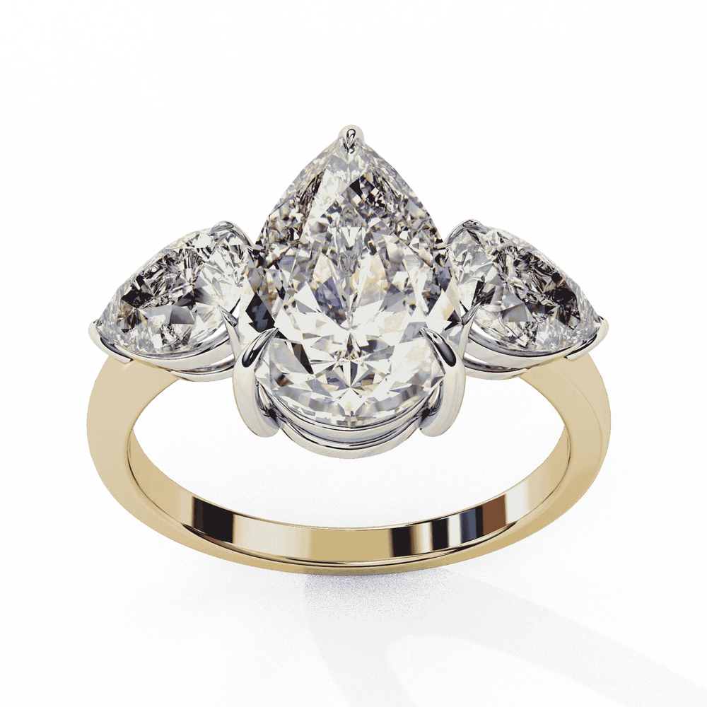 Diamond Engagement Ring | Three Stone Ring | Ozziva