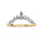 Diamond Wedding Band | Crown Ring | Ozziva