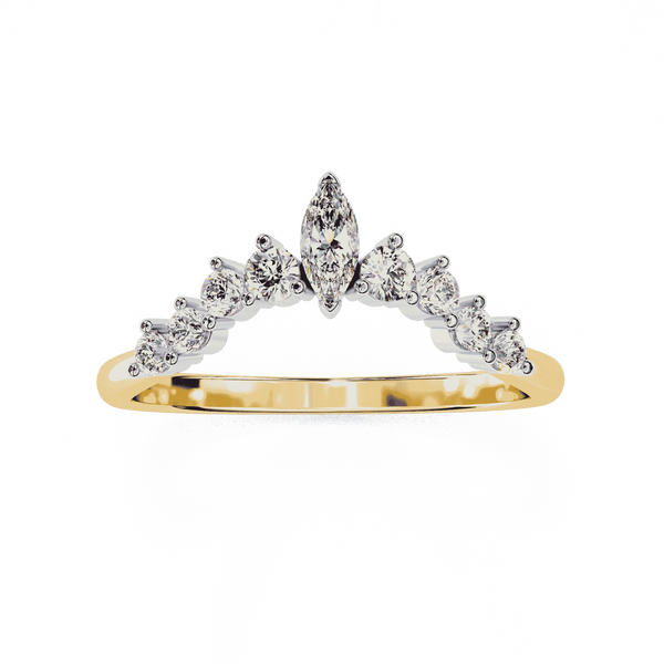 Diamond Wedding Band | Crown Ring | Ozziva