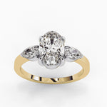 Diamond Engagement Ring | Oval Three Stone | Ozziva