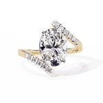 Diamond Ring for Women | Oval Bypass Ring | Ozziva