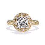 Diamond Ring for Women | Twisted Halo Ring | Ozziva