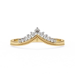 Diamond Wedding Band | Crown Diamond Ring | Ozziva