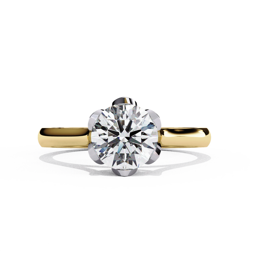 Diamond Ring for Women | Floral Round Ring | Ozziva