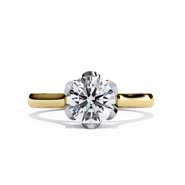 Diamond Ring for Women | Floral Round Ring | Ozziva