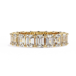 Diamond Eternity Ring | Emerald Cut Band | Ozziva