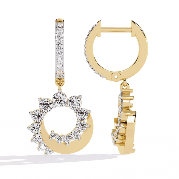 Diamond Hoop Earrings | Elegant Hoops | Ozziva