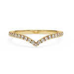 Diamond Wedding Band | Curved Band | Ozziva
