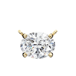 Diamond Pendant Necklace | Oval Diamond Pendant | Ozziva