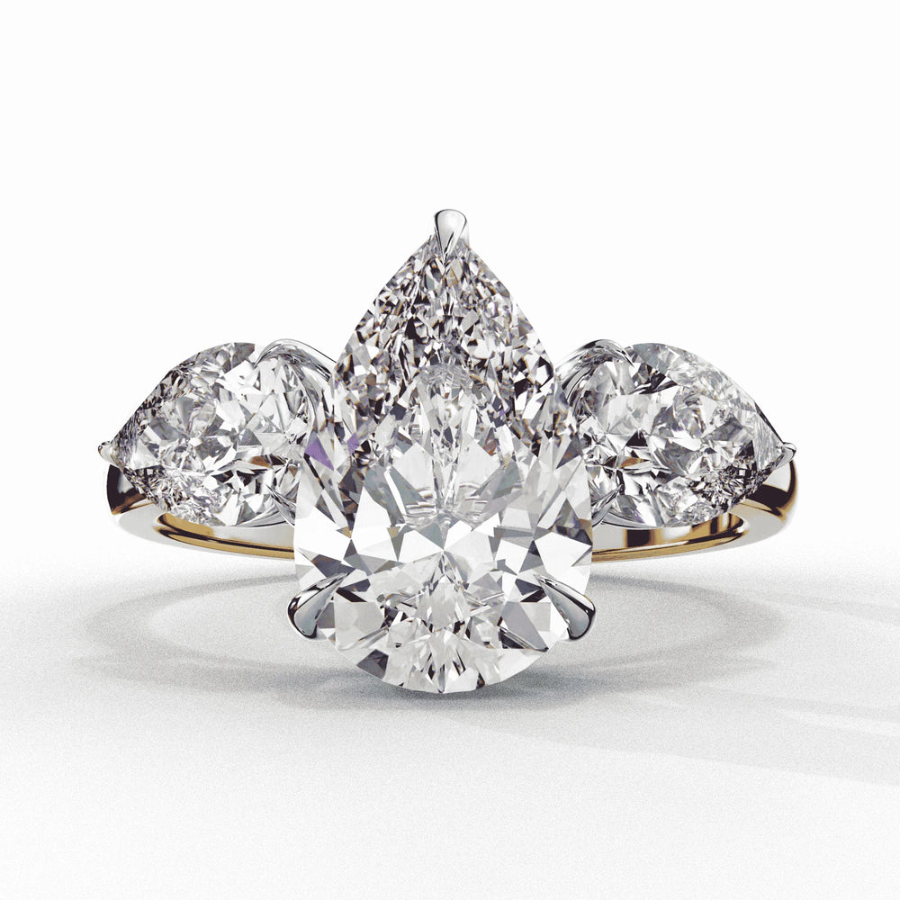 Diamond Engagement Ring | Three Stone Ring | Ozziva
