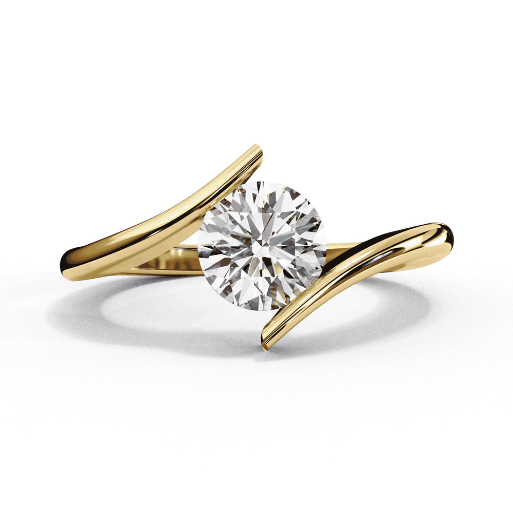 Diamond Ring for Women | Round Bypass Ring | Ozziva
