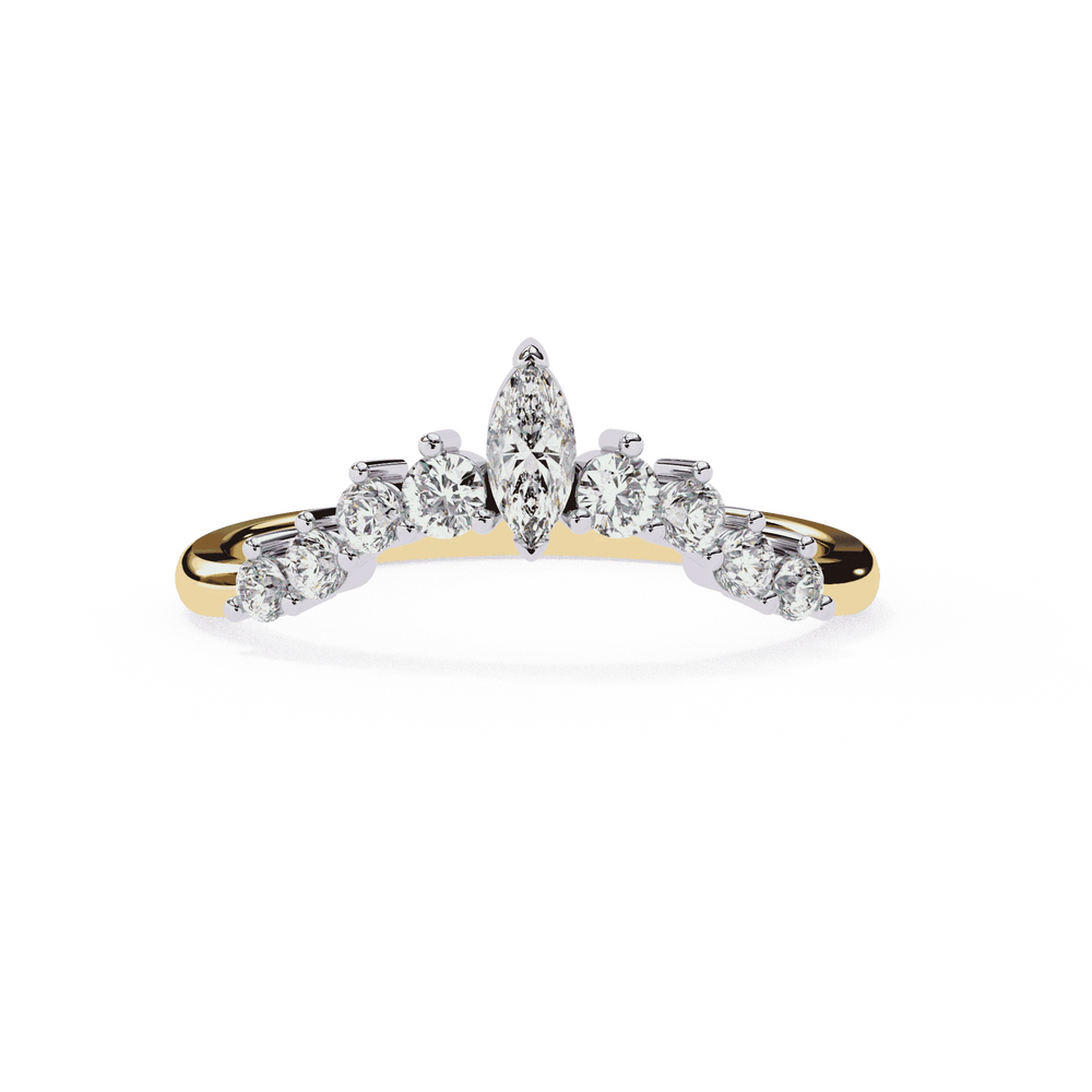 Diamond Wedding Band | Crown Ring | Ozziva