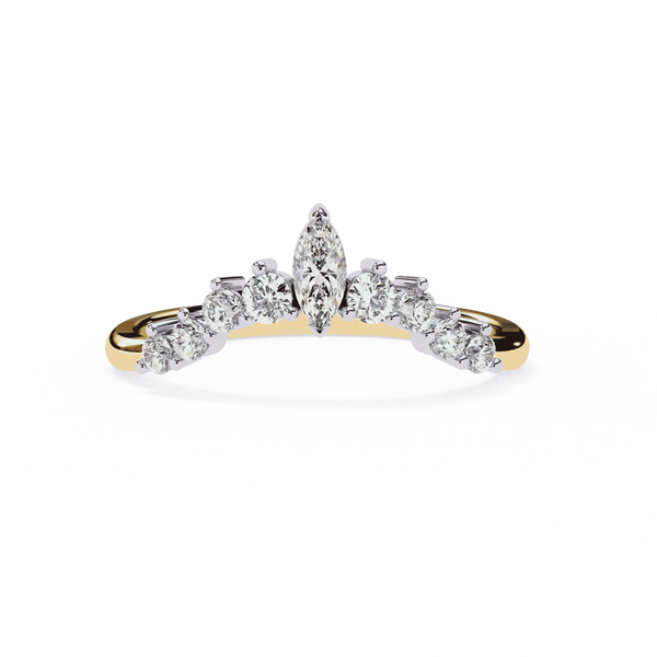 Diamond Wedding Band | Crown Ring | Ozziva