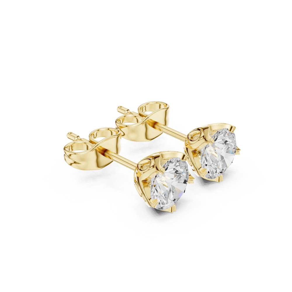 Diamond Stud Earrings | Minimal Diamond Studs | Ozziva