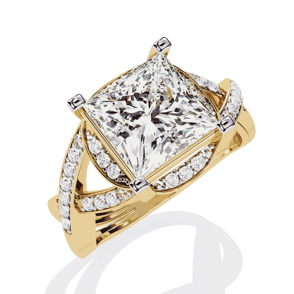 Diamond Ring for Women | Split Shank Ring | Ozziva