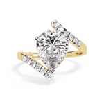 Diamond Ring for Women | Pear Bypass Ring | Ozziva