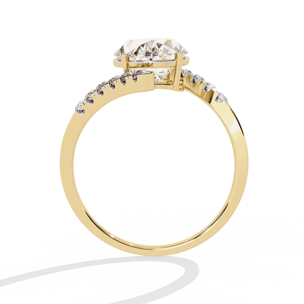 Diamond Ring for Women | Oval Bypass Ring | Ozziva