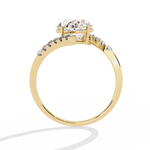 Diamond Ring for Women | Oval Bypass Ring | Ozziva
