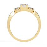 Diamond Engagement Ring | Round Leaf Ring | Ozziva