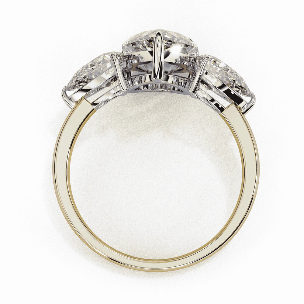 Diamond Engagement Ring | Three Stone Ring | Ozziva