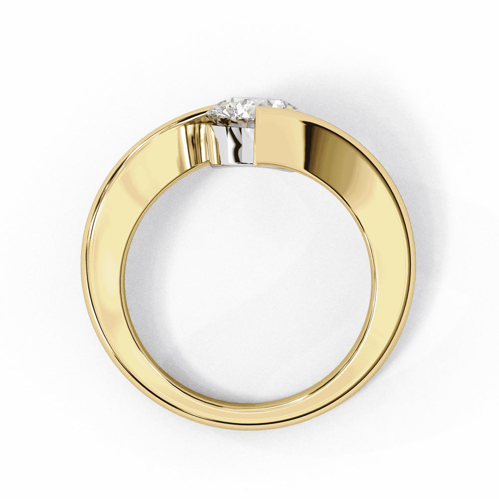 Diamond Ring for Women | Round Bypass Ring | Ozziva