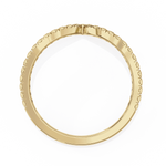 Diamond Wedding Band | Curved Band | Ozziva