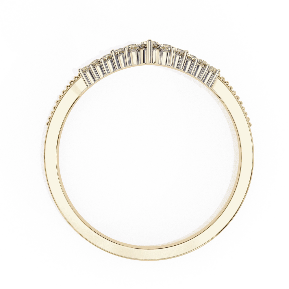 Diamond Wedding Band | Crown Diamond Ring | Ozziva
