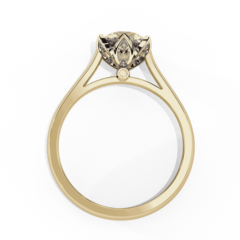 Diamond Ring for Women | Floral Round Ring | Ozziva