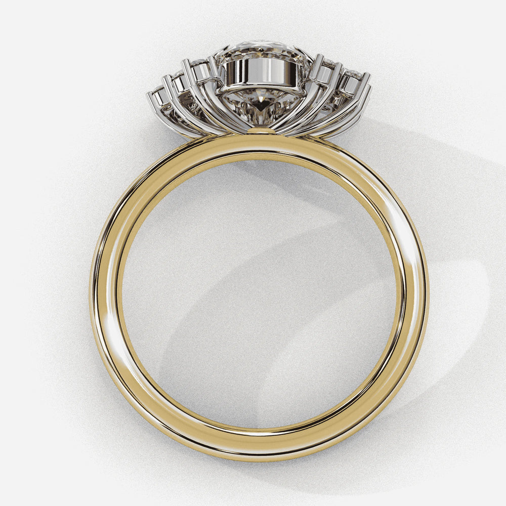 Diamond Engagement Ring | Floral Diamond Ring | Ozziva
