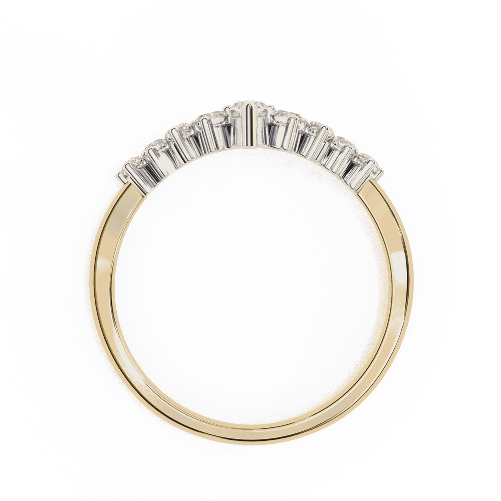 Diamond Wedding Band | Crown Ring | Ozziva