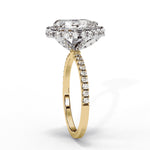 Diamond Halo Ring | Pear Cut Halo | Ozziva