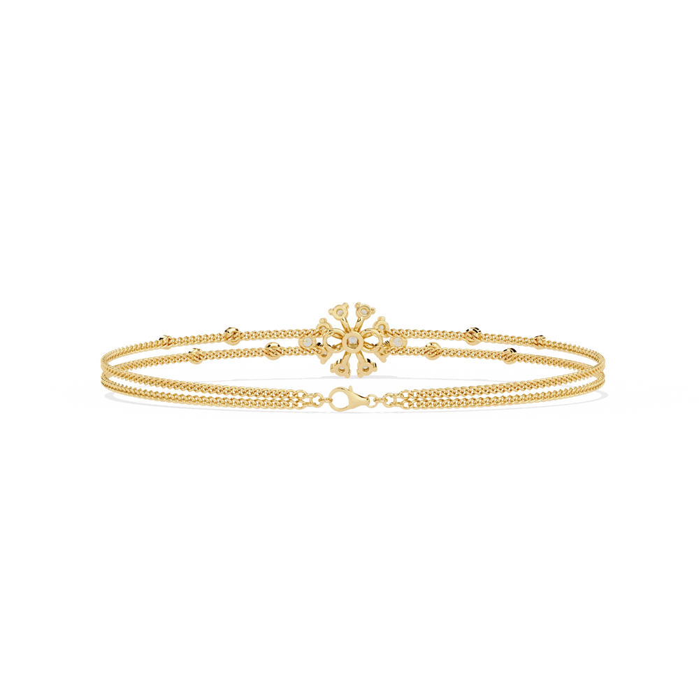Gold Diamond Bangle for Women | Sleek Bangle | Ozziva