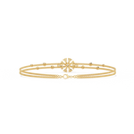 Gold Diamond Bangle for Women | Sleek Bangle | Ozziva