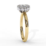 Diamond Engagement Ring | Floral Diamond Ring | Ozziva