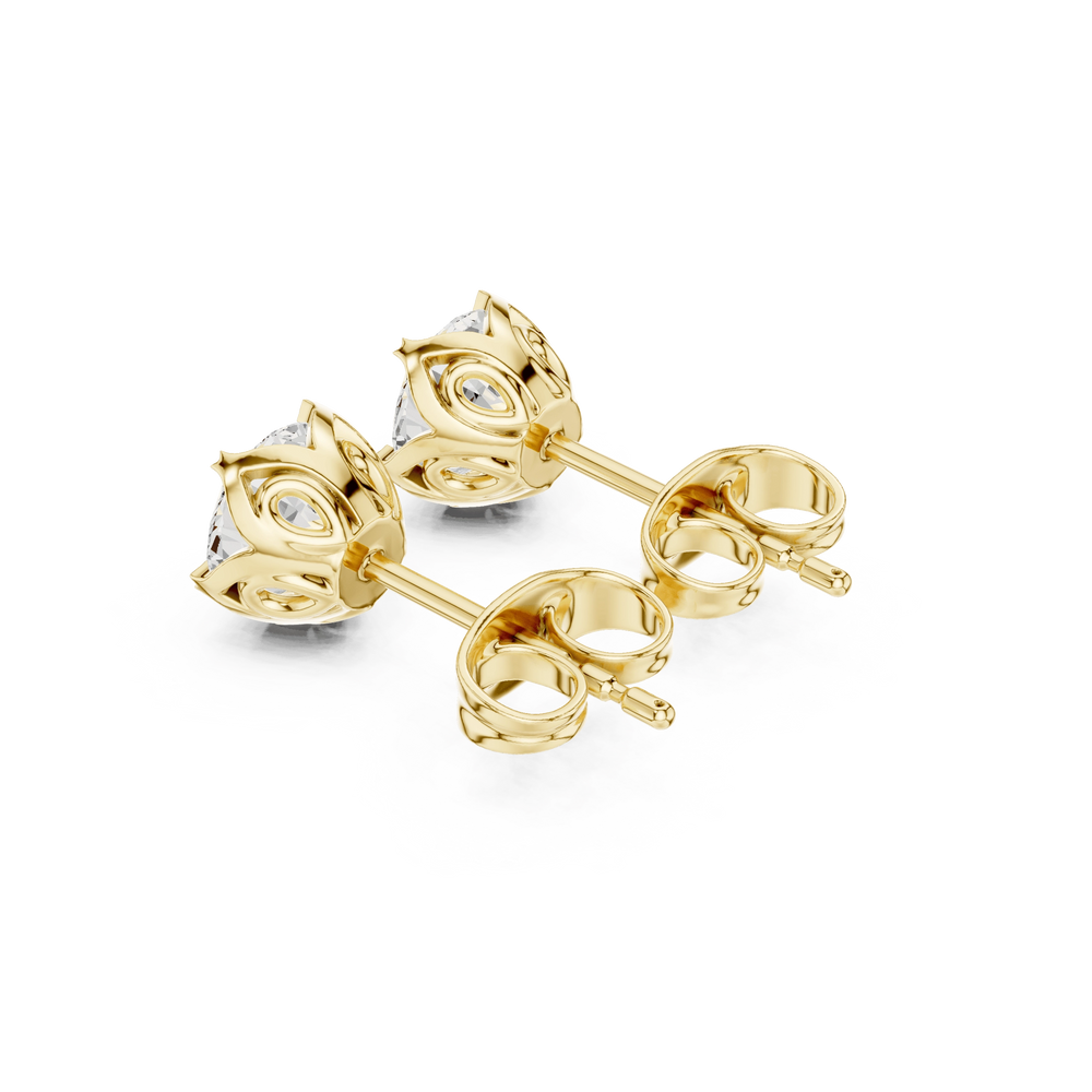 Diamond Stud Earrings | Minimal Diamond Studs | Ozziva