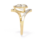 Diamond Ring for Women | Pear Bypass Ring | Ozziva