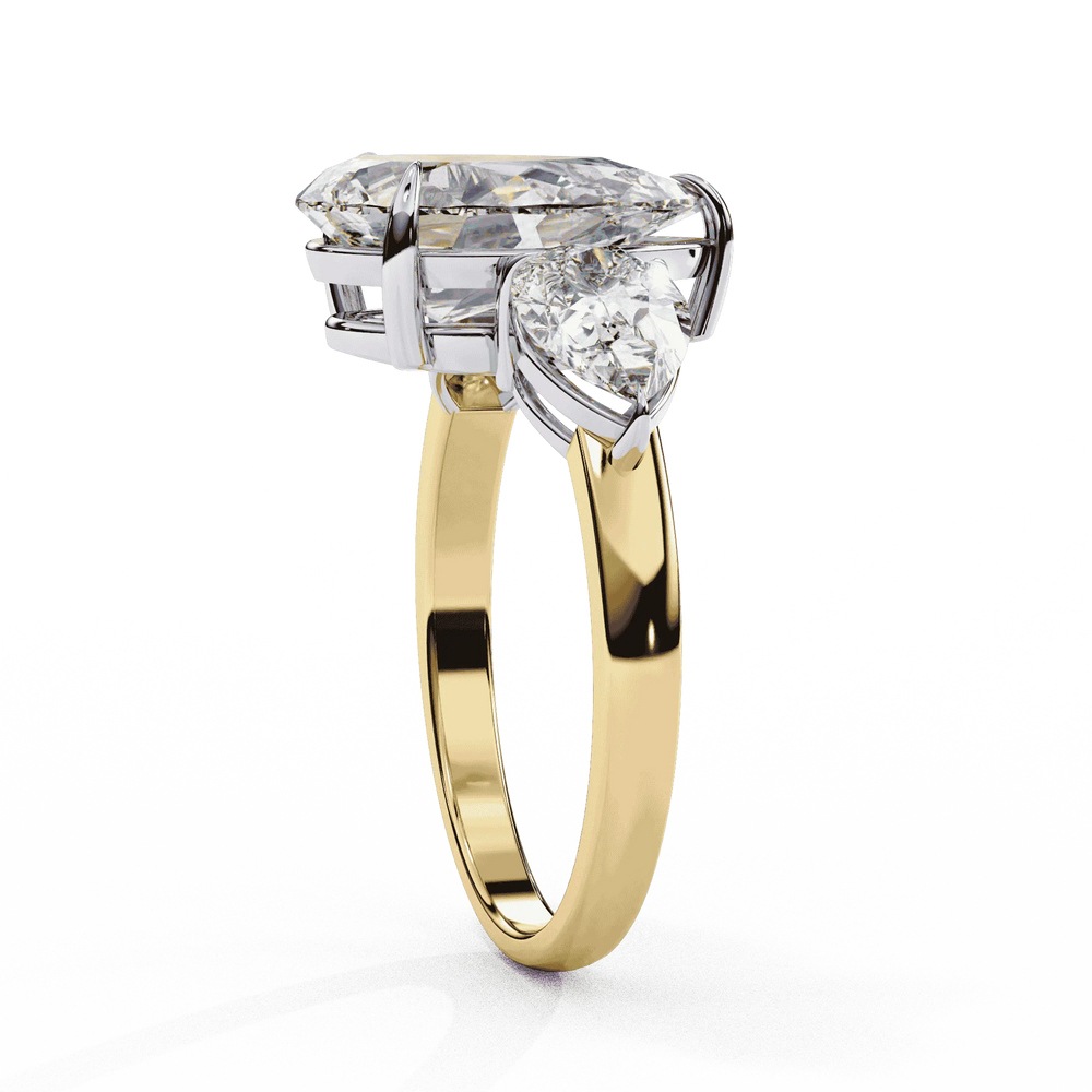 Diamond Engagement Ring | Three Stone Ring | Ozziva
