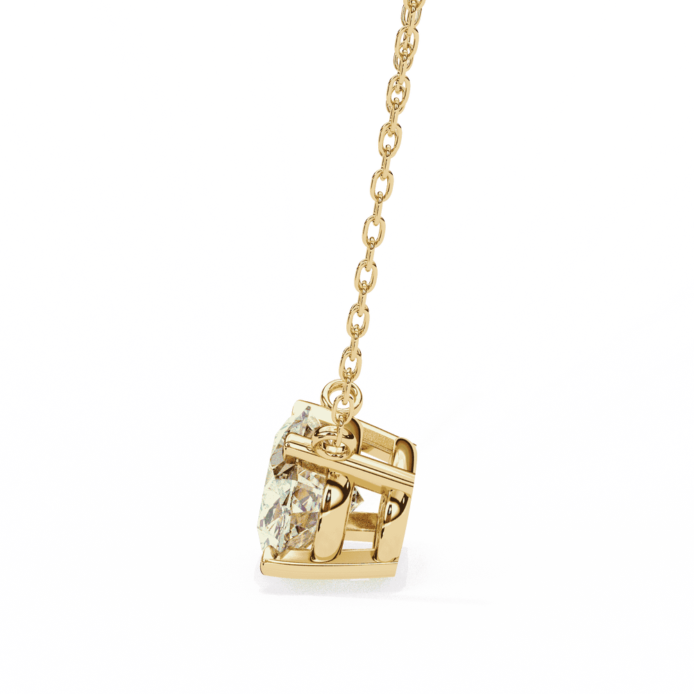 Diamond Pendant Necklace | Oval Diamond Pendant | Ozziva